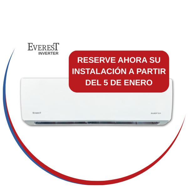 Imagen de Aire Acondicionado Everest Inverter 9000 Btu - Eficiencia AA - ARRIBO 5 DE ENERO